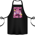 Birthday Girl Level Up Gaming Gamer 6th 7th 8th Cotton Apron 100% Organic Black