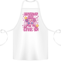 Birthday Girl Level Up Gaming Gamer 6th 7th 8th Cotton Apron 100% Organic White