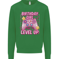 Birthday Girl Level Up Gaming Gamer 6th 7th 8th Kids Sweatshirt Jumper Irish Green