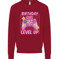 Birthday Girl Level Up Gaming Gamer 6th 7th 8th Kids Sweatshirt Jumper Red