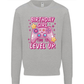 Birthday Girl Level Up Gaming Gamer 6th 7th 8th Kids Sweatshirt Jumper Sports Grey
