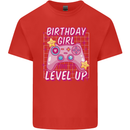 Birthday Girl Level Up Gaming Gamer 6th 7th 8th Kids T-Shirt Childrens Red