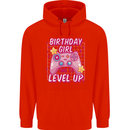 Birthday Girl Level Up Gaming Gamer 6th 7th 8th Mens 80% Cotton Hoodie Bright Red