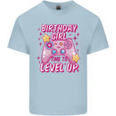 Birthday Girl Level Up Gaming Gamer 6th 7th 8th Mens Cotton T-Shirt Tee Top Light Blue