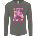 Birthday Girl Level Up Gaming Gamer 6th 7th 8th Mens Long Sleeve T-Shirt Charcoal