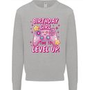 Birthday Girl Level Up Gaming Gamer 6th 7th 8th Mens Sweatshirt Jumper Sports Grey