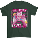 Birthday Girl Level Up Gaming Gamer 6th 7th 8th Mens T-Shirt 100% Cotton Forest Green