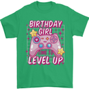Birthday Girl Level Up Gaming Gamer 6th 7th 8th Mens T-Shirt 100% Cotton Irish Green