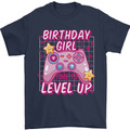 Birthday Girl Level Up Gaming Gamer 6th 7th 8th Mens T-Shirt 100% Cotton Navy Blue