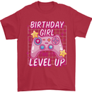 Birthday Girl Level Up Gaming Gamer 6th 7th 8th Mens T-Shirt 100% Cotton Red