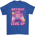 Birthday Girl Level Up Gaming Gamer 6th 7th 8th Mens T-Shirt 100% Cotton Royal Blue