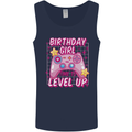 Birthday Girl Level Up Gaming Gamer 6th 7th 8th Mens Vest Tank Top Navy Blue