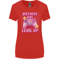 Birthday Girl Level Up Gaming Gamer 6th 7th 8th Womens Wider Cut T-Shirt Red