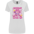 Birthday Girl Level Up Gaming Gamer 6th 7th 8th Womens Wider Cut T-Shirt White