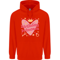 Birthday Princess 3 4 5 6 7 8 9 Year Old Childrens Kids Hoodie Bright Red