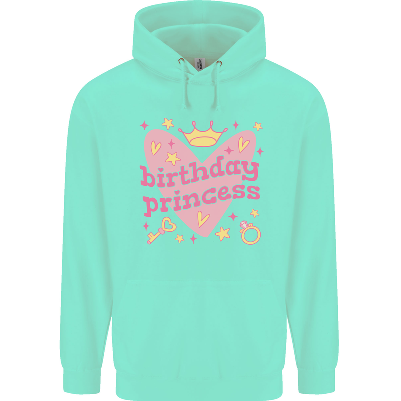 Birthday Princess 3 4 5 6 7 8 9 Year Old Childrens Kids Hoodie Peppermint