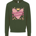 Birthday Princess 3 4 5 6 7 8 9 Year Old Kids Sweatshirt Jumper Forest Green