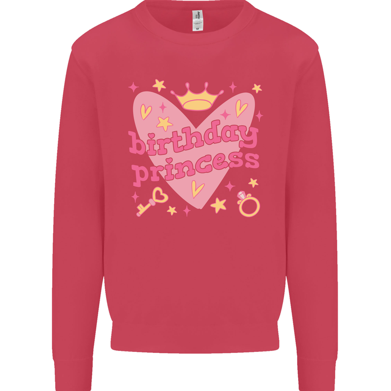 Birthday Princess 3 4 5 6 7 8 9 Year Old Kids Sweatshirt Jumper Heliconia