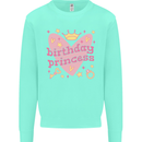 Birthday Princess 3 4 5 6 7 8 9 Year Old Kids Sweatshirt Jumper Peppermint