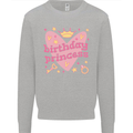 Birthday Princess 3 4 5 6 7 8 9 Year Old Kids Sweatshirt Jumper Sports Grey