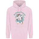 Birthday Princess Unicorn 4th 5th 6th 7th 8th Childrens Kids Hoodie Light Pink