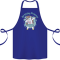Birthday Princess Unicorn 4th 5th 6th 7th 8th Cotton Apron 100% Organic Royal Blue