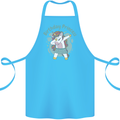 Birthday Princess Unicorn 4th 5th 6th 7th 8th Cotton Apron 100% Organic Turquoise