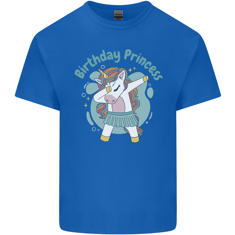 Birthday Princess Unicorn 4th 5th 6th 7th 8th Kids T-Shirt Childrens Royal Blue