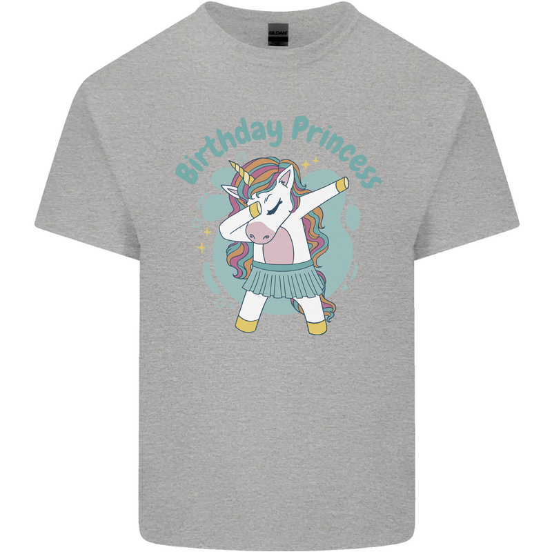 Birthday Princess Unicorn 4th 5th 6th 7th 8th Kids T-Shirt Childrens Sports Grey