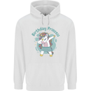 Birthday Princess Unicorn 4th 5th 6th 7th 8th Mens 80% Cotton Hoodie White