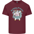 Birthday Princess Unicorn 4th 5th 6th 7th 8th Mens Cotton T-Shirt Tee Top Maroon
