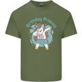 Birthday Princess Unicorn 4th 5th 6th 7th 8th Mens Cotton T-Shirt Tee Top Military Green