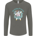 Birthday Princess Unicorn 4th 5th 6th 7th 8th Mens Long Sleeve T-Shirt Charcoal