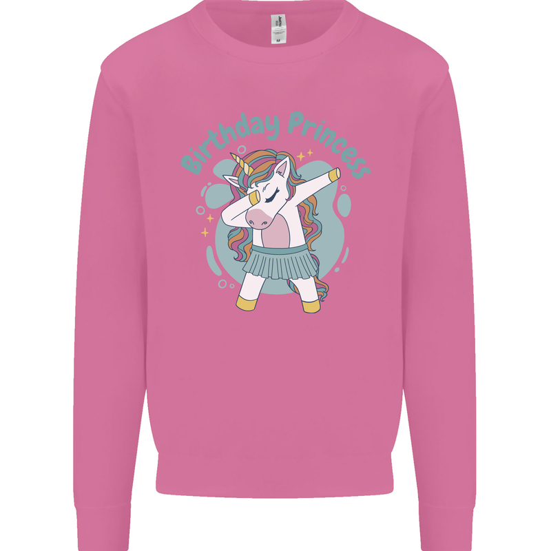 Birthday Princess Unicorn 4th 5th 6th 7th 8th Mens Sweatshirt Jumper Azalea