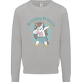 Birthday Princess Unicorn 4th 5th 6th 7th 8th Mens Sweatshirt Jumper Sports Grey