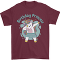Birthday Princess Unicorn 4th 5th 6th 7th 8th Mens T-Shirt 100% Cotton Maroon