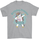 Birthday Princess Unicorn 4th 5th 6th 7th 8th Mens T-Shirt 100% Cotton Sports Grey