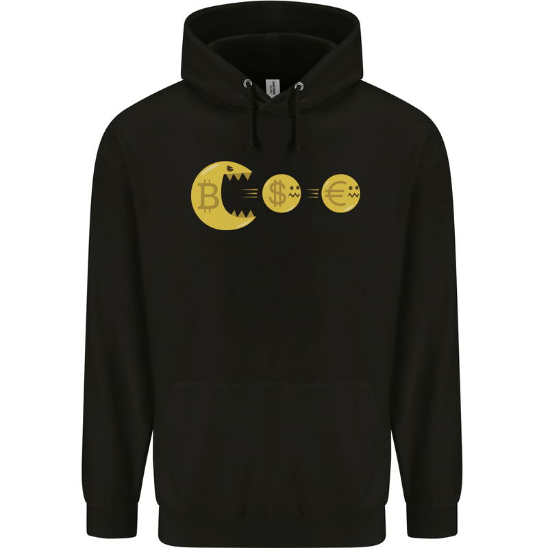 Bitcoin Monster Cypto Cryptocurrency Money Mens 80% Cotton Hoodie Black