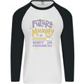 Future Mummy New Baby in Progress Pregnancy Mens L/S Baseball T-Shirt White/Black