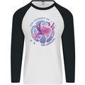 The Journey of the Axolotl Mens L/S Baseball T-Shirt White/Black