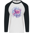 The Journey of the Axolotl Mens L/S Baseball T-Shirt White/Black