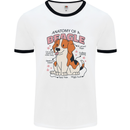 Beagle Anatomy Funny Dog Mens Ringer T-Shirt White/Black