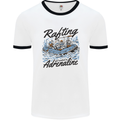 Rafting Get Soaked in Adrenaline White Water Mens Ringer T-Shirt White/Black