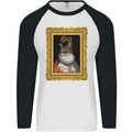 The One True Cat King Funny Mens L/S Baseball T-Shirt White/Black