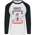 Katate Spirit Martial Arts MMA Mens L/S Baseball T-Shirt White/Black