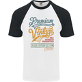 Aged to Perfection 66th Birthday 1957 Mens S/S Baseball T-Shirt White/Black