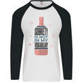 Vodka Sobriety Vodkabulary Alcohol Mens L/S Baseball T-Shirt White/Black