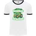 Will Trade Brother For Tractor Farmer Mens Ringer T-Shirt White/Black