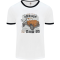 I Can Tow It Funny Towing Truck Operator Mens Ringer T-Shirt White/Black