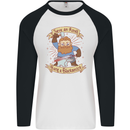 Save an Anvil Bang a Blacksmith Mens L/S Baseball T-Shirt White/Black